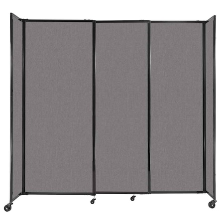 Versare StraightWall Sliding Portable Partition 7'2" x 6'10" Slate Fabric 1482319